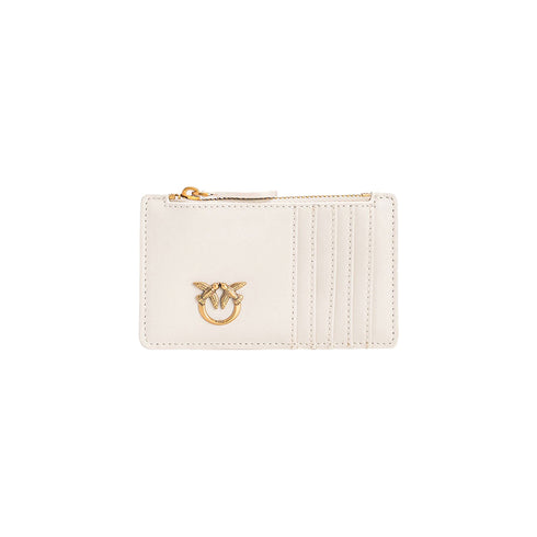 Pinko Portacarte Portacarte Donna Airone con zip Bianco - Francavilla Moda